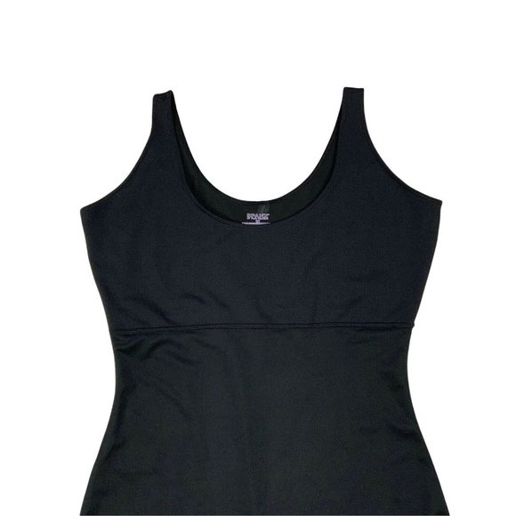 Spanx By Sara Blakely Romper Shapewear Plus 1X Black Sleeveless Scoop Mid Thigh - Picture 5 of 12